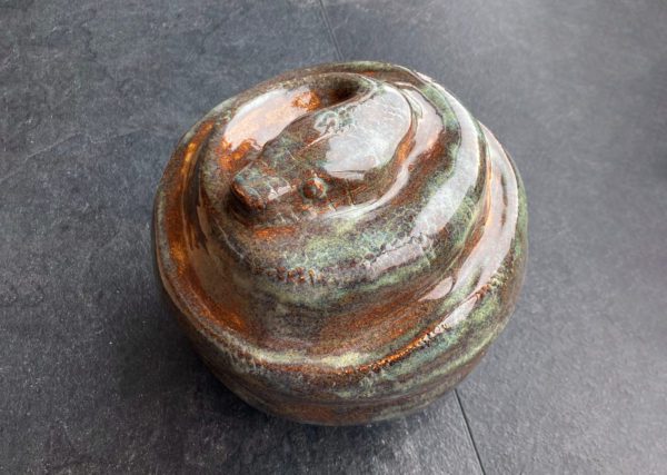 Signature Snake (Teal & Ochre Glaze)